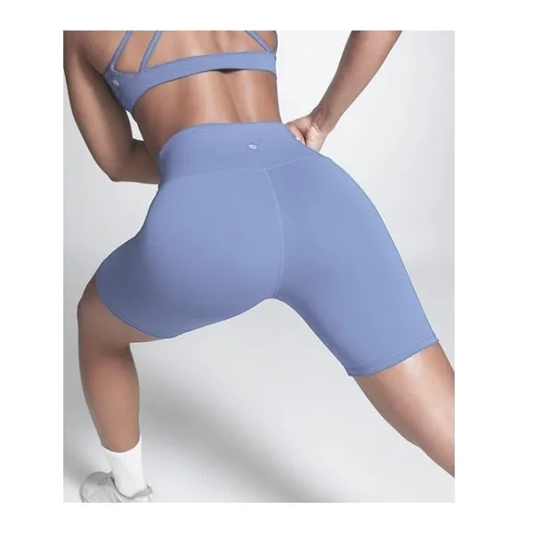 CRZ Yoga Blue Butterbreeze Biker Shorts SMALL 6" Inseam Fast Drying High Waisted - Image 2