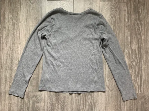 Universal Threads Grey Ribbed Long sleeve Top size XXL - Image 3