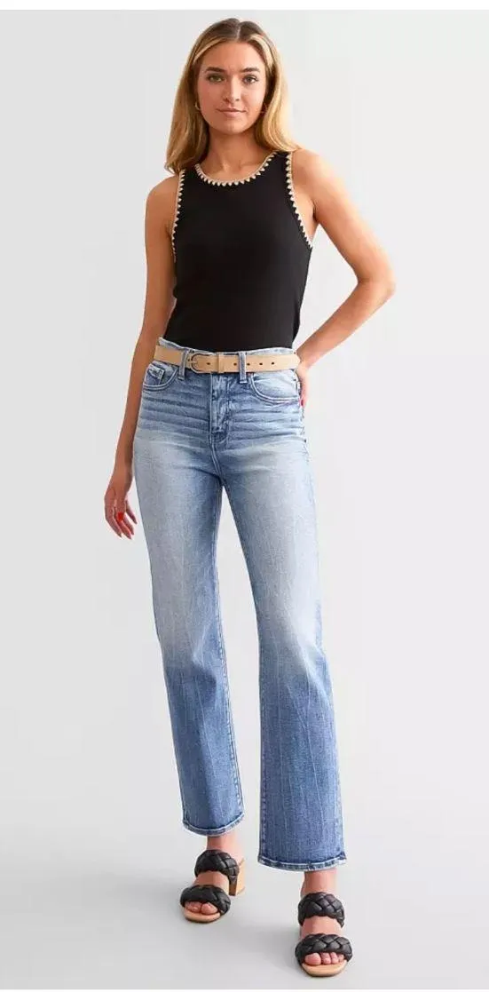 Buckle Black Cropped Straight Jean  - Image 3