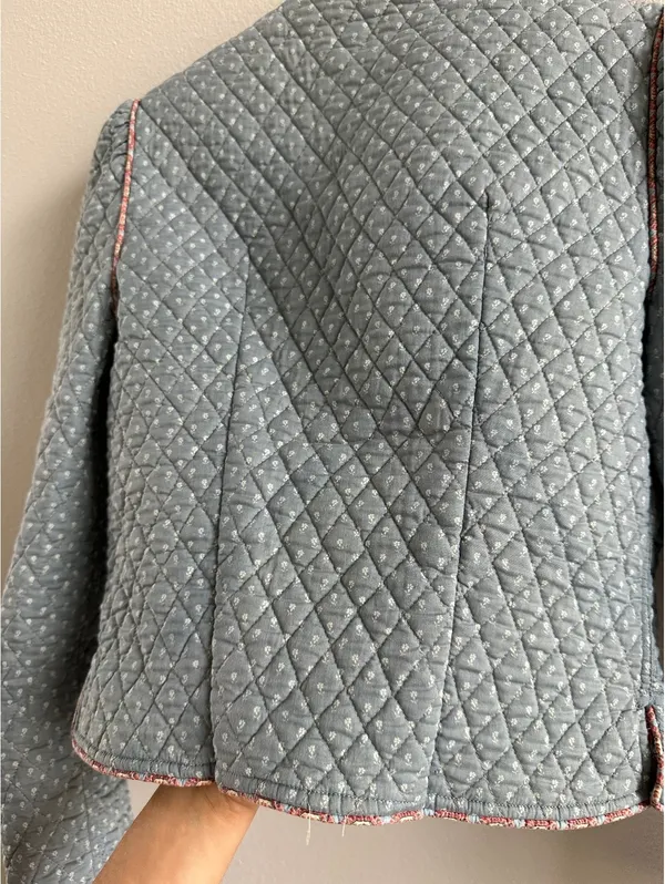 VTG 80s Vera Bradley Indiana Quilted Crop Jacket size Large - Image 7