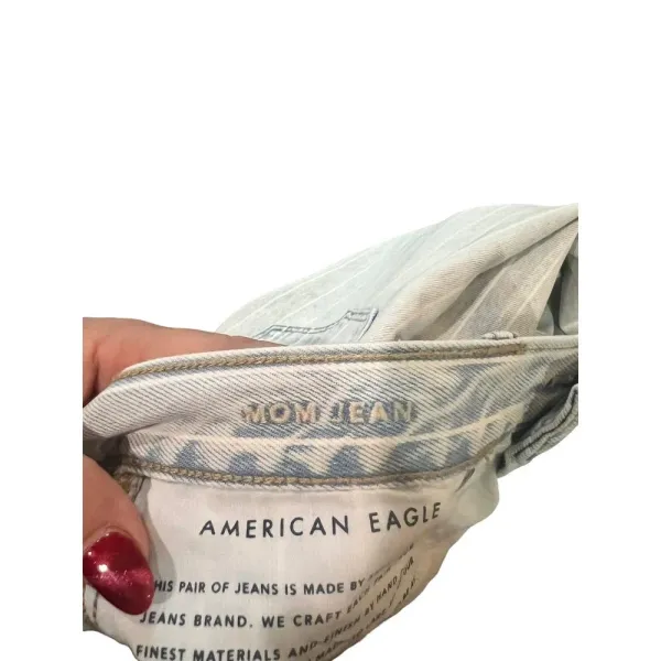American Eagle Light Wash Striped 90s Inspired Mom Jeans Women's Size‎ 6 - Image 3