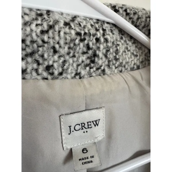 J.Crew Gray Boucle City Coat size 6 - Image 10
