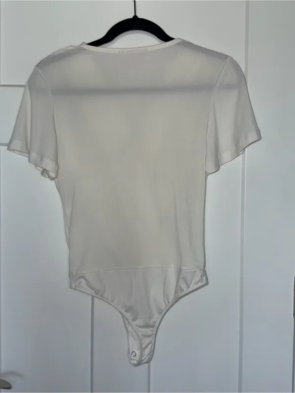 Ivory Surplice Short Sleeve Bodysuit - Image 2
