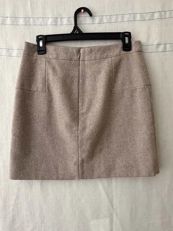J.Crew women’s Size 6 Wool Blend Mini Skirt Beige Lined Classic(A531) - Image 6