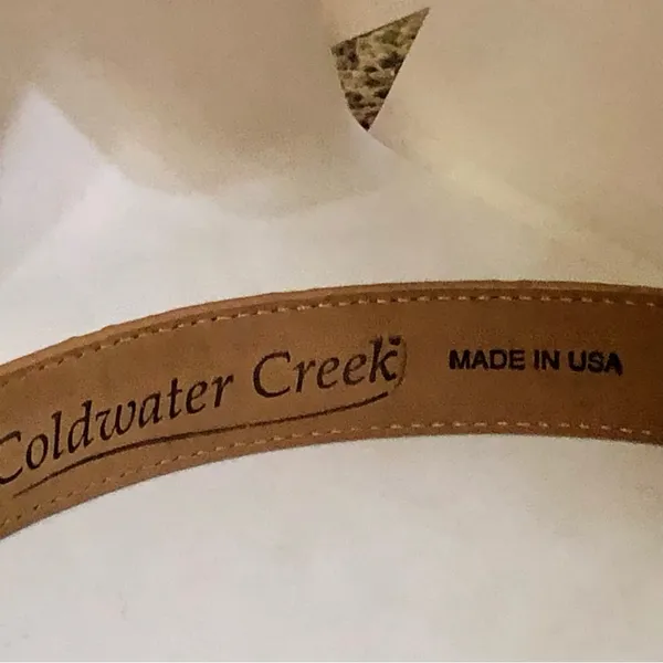 Coldwater Creek Tan Leather Belt Womens S Used S 91017 - Image 6