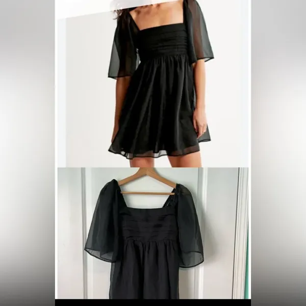 Abercrombie & Fitch Black Short Ruffle Dress - Image 2