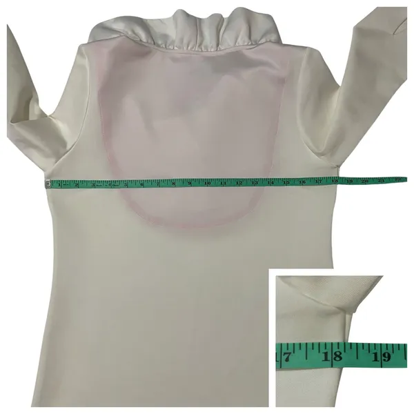 Gretchen Scott Jersey Ruffle Neck 3/4 Sleeve Top - White - Small - Image 7