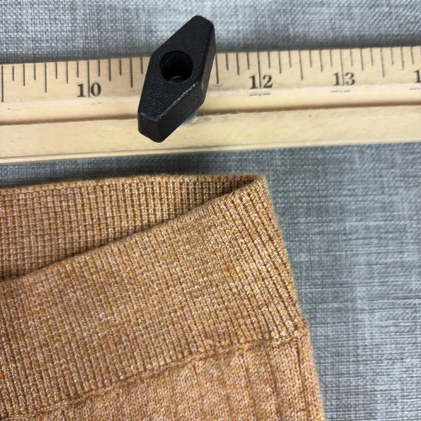 Free People Skirt Womens Medium Brown Ribbed Knit Midi Pencil Elastic Waist Slit - Image 3