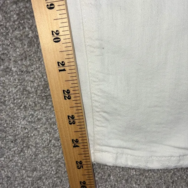 Pilcro & the Letterpress Anthropologie Jeans Womens 27‎ Cream High Rise Slim - Image 9