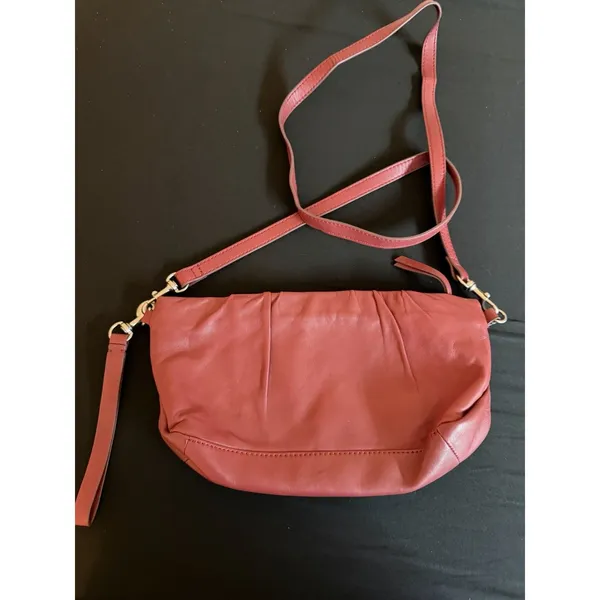 NEW Lucky Brand Leather Red Purse Crossbody Strap‎ And Clutch Strap - Image 3
