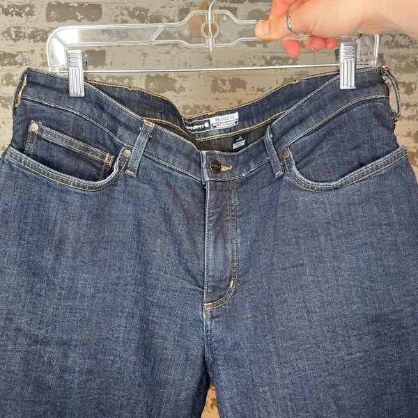 Carhartt | women fleeced lined denim jeans relaxed fit - Image 2
