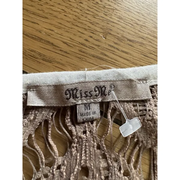 Miss Me Women Size Medium Blouse Western Lace Boho Country Cowgirl Embellished‎ - Image 3