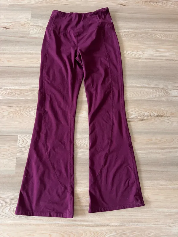 Z By Zella Cozy Perform Flare High Waist Pants Purple Nectar - Image 5