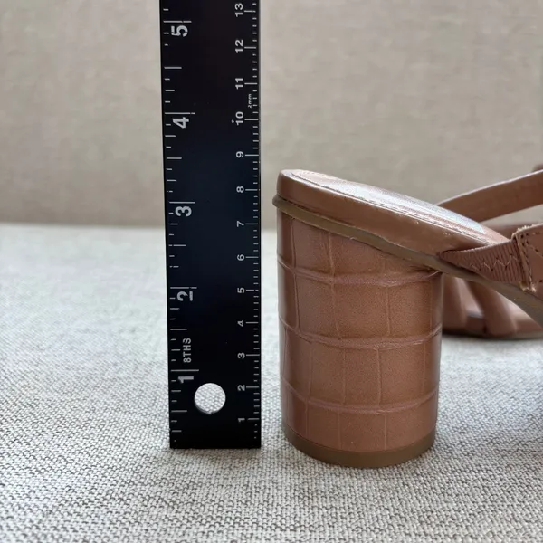 DV Dolce Vita Priana Tan Puffy Strappy Block Heel Sandals Summer Heels Size 8 - Image 3