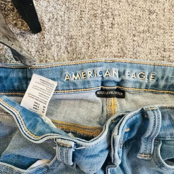 American Eagle Outfitters Light Blue Straight Leg Jeans - Image 6