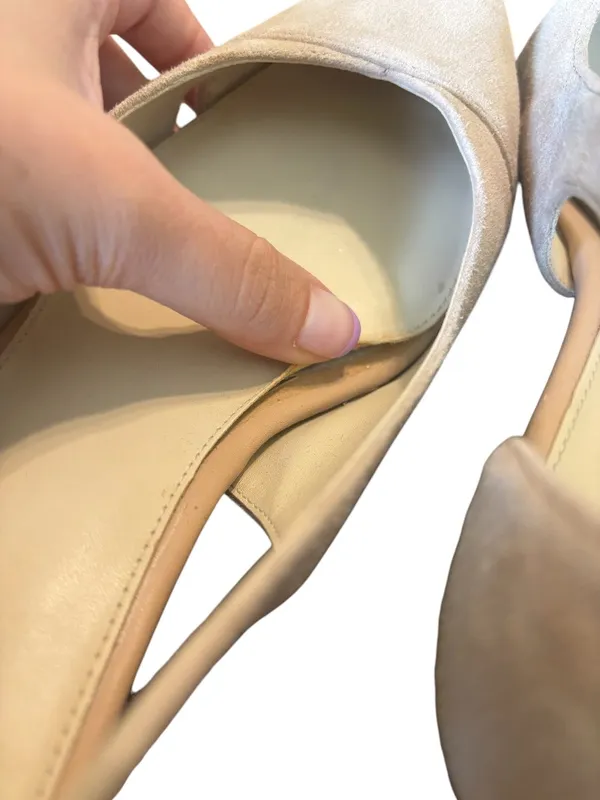 Cole Haan Caia 55 Brush Tan Suede D’Orsay Block Heel Pumps Size 8B - Image 8