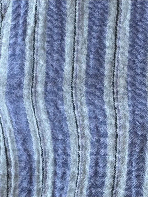 New Universal Thread Blue & White Striped Long Sleeve V-Neck Tiered Maxi Dress S - Image 12