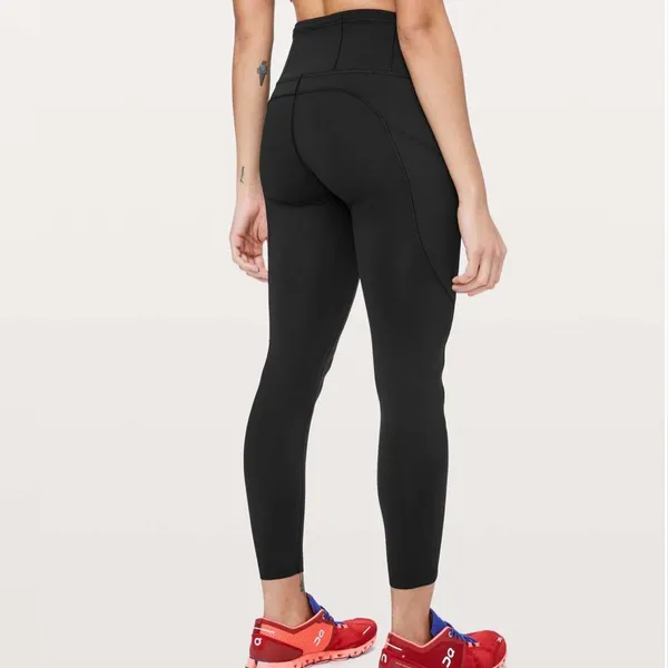 Lululemon Fast and Free 7/8 Tight Leggings Black 25” Non Reflective Size 4 - Image 2