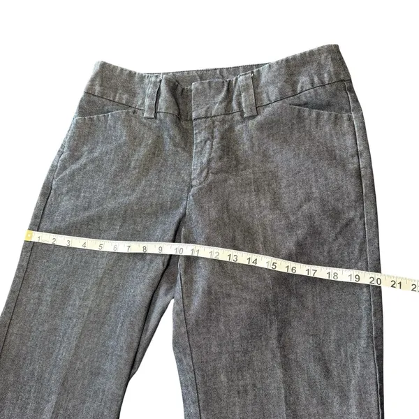 Gap Curvy Fit Flared Leg Pants Gray Denim Trousers Workcore Capsule Wardrobe 10R - Image 7