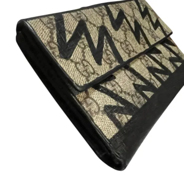 Gucci continental wallet lightning bolt in Navy w/COA vintage Rare - Image 14