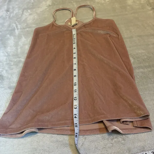 Madewell Blush Pink Crushed Velvet Cami And Shorts Womens XS Casual Sleeveless - Image 8