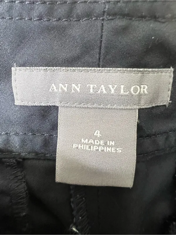 Ann Taylor Dress Pants Black Bootcut Women Size 4 Casual Office Cotton Blend - Image 7