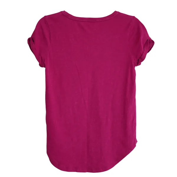Polo Ralph Lauren Women's Small V-Neck T-Shirt Berry Pink Cotton Slub Pony Logo - Image 7