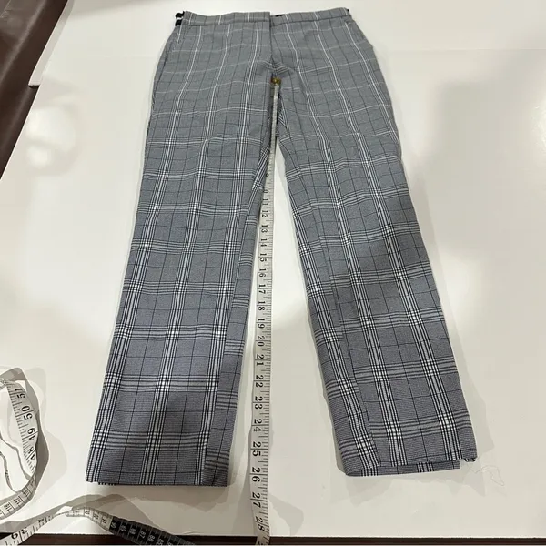 Zara Gray & White Striped High Rise Cropped Pants Size‎ S - Image 13