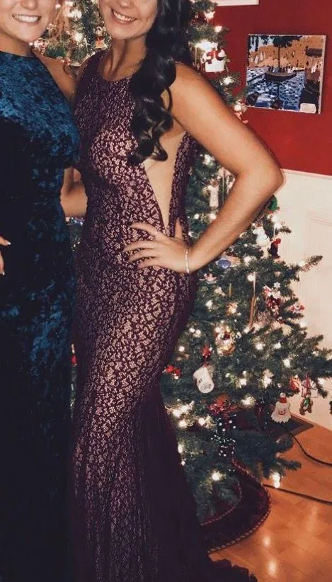Jovani Wine Prom Gown - Image 2