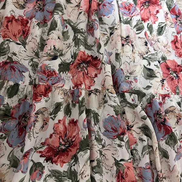 Floral Maxi Dress with Rope Straps and tie in the back; size medium - Image 6