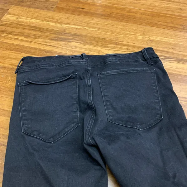 Abercrombie‎ and Fitch The Super Skinny Ankle Mid Rise Black Distressed Jeans 10 - Image 5