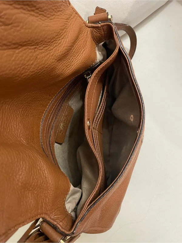 Michael Kors Bedford Convertible Zipper Flap Medium Size, Brown Crossbody - Image 10