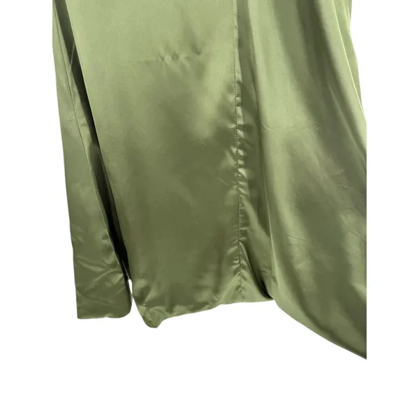LanTing Bride TS Couture Olive Green Satin Draped One Shoulder‎ Gown NWT Small - Image 9