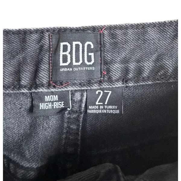 BDG Urban Outfitters‎ Mom High-Rise Jeans Women's 27 Black Retro Preppy Punk - Image 5