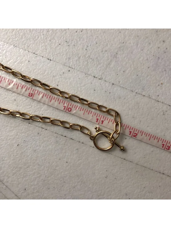 Express Gold-Toned Link Necklace Toggle Clasp Fastener - Image 3