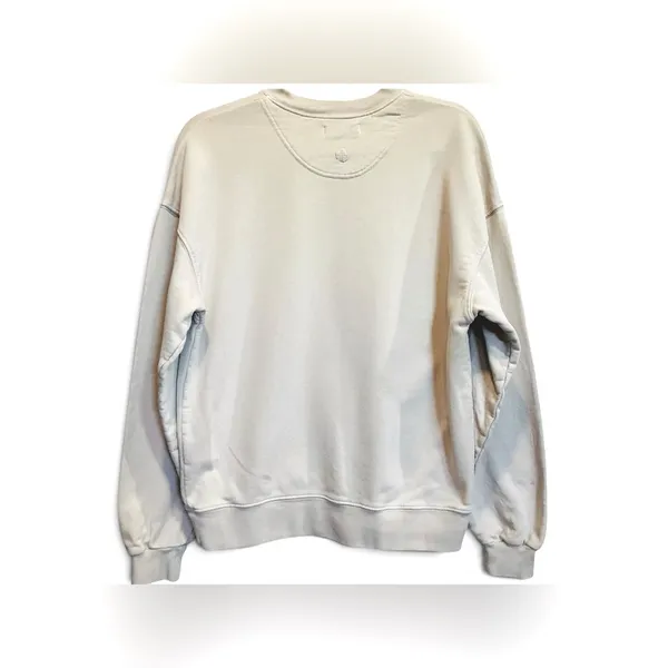 ANINE BING Muse Tiger Crewneck Oversized Sweatshirt - Stone Tan Size XS - Image 3