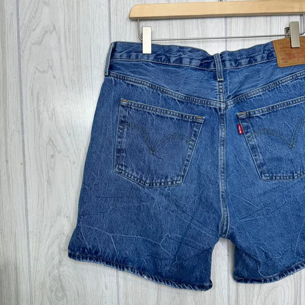 Levi’s Plus Size 501 Mid Thigh Shorts Pleased To Meet You size 32 858330056 - Image 7