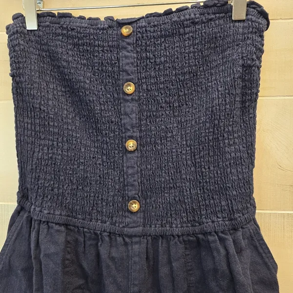 {LT} Abercrombie & Fitch Navy Strapless Pant Romper - Image 5