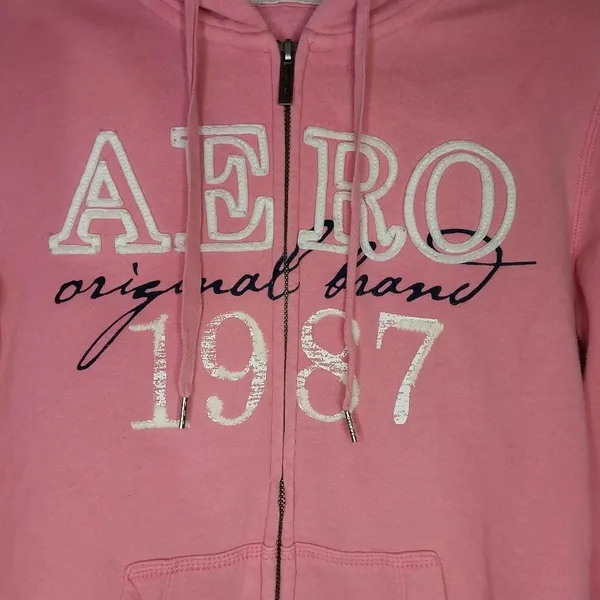 Aero Pink Y2K Coquette Loungewear Zip-Up Hoodie - Image 2