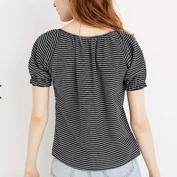TEXTURE & THREAD PEASANT TOP Medium New - Image 3
