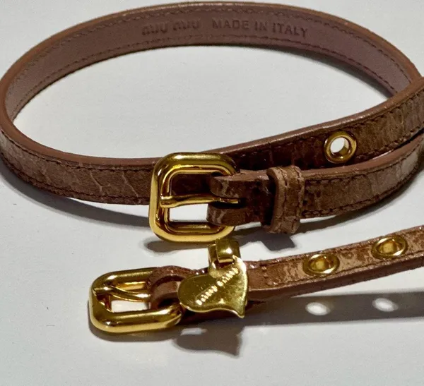 Miu Miu Authentic heart bracelet leather - Image 3
