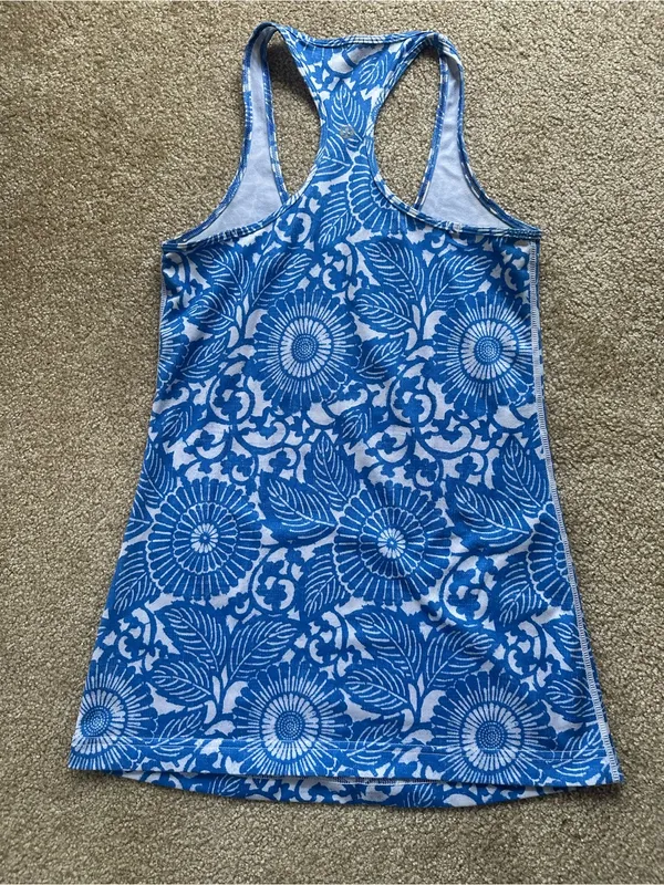 lululemon athletica Blue Floral Racerback Tank - Image 2