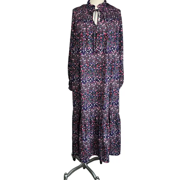 Y.A.S Yasmalone Oversized Floral Long Sleeve Maxi Dress‎ Boho 7/8 Sz Small - Image 2