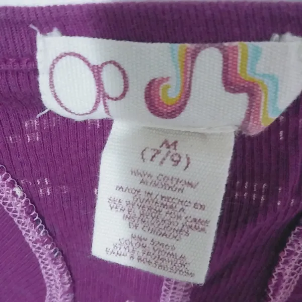 OP S Tribal Snowflake Waffle Long Sleeved Top in Purple - Image 5
