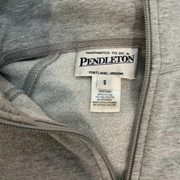Pendleton Full Zip Jacket Heather Gray Cotton Blend   Casual Small‎ - Image 4