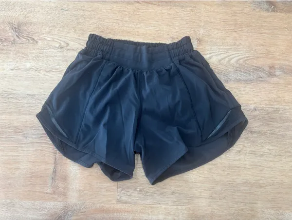 Black Lululemon Hotty Hot Shorts 4" - Image 3