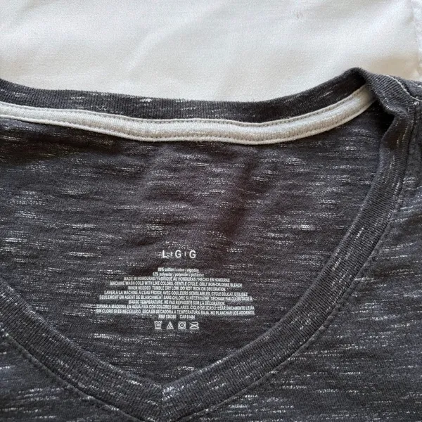 NFL New England Patriots AFC Champions V-Neck Graphic T-Shirt Grey Womens Large - Image 4