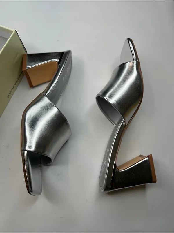 GC Shoes Women's Soho Square Toe Block Heel Dress Sandals Size 9 - Image 9
