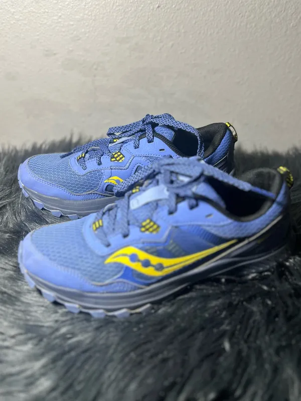 Saucony Excursion TR XT600 Trail Running Hiking Blue/Yellow Sneakers Sz7.5 - Image 4