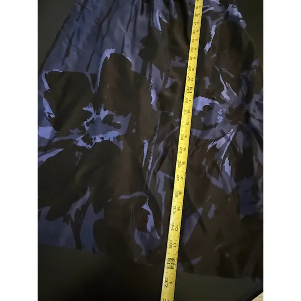 Taylor 100% Silk Floral‎ Sheath Dress Navy Blue Black Cap Sleeve Size 4 - Image 3